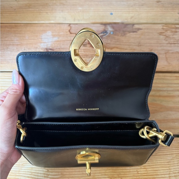 Rebecca Minkoff Small G Black Leather Shoulder Bag - Picture 4 of 4